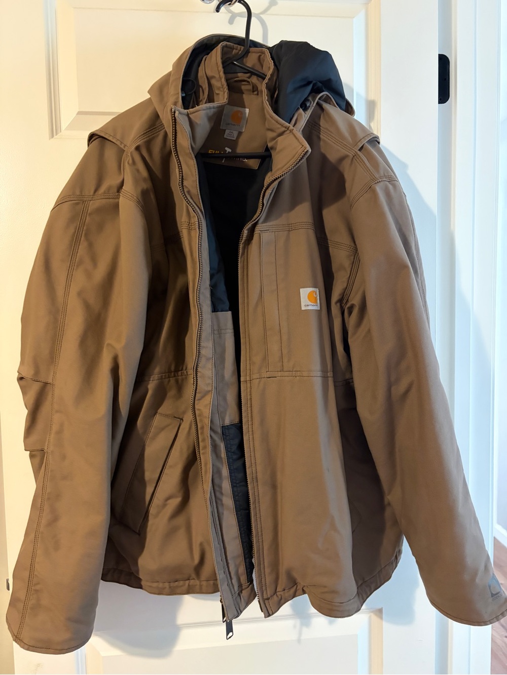 Carhartt Men’s Brown Hooded Work Jacket